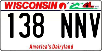 WI license plate 138NNV