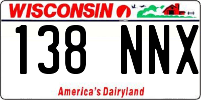 WI license plate 138NNX