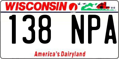 WI license plate 138NPA