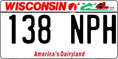 WI license plate 138NPH