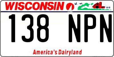 WI license plate 138NPN