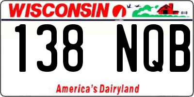 WI license plate 138NQB