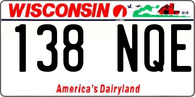 WI license plate 138NQE