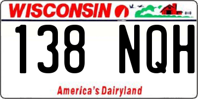 WI license plate 138NQH