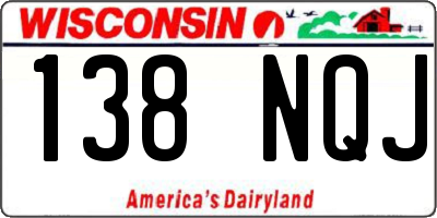 WI license plate 138NQJ