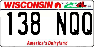 WI license plate 138NQQ