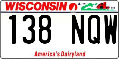 WI license plate 138NQW