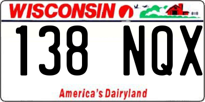 WI license plate 138NQX