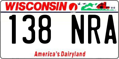 WI license plate 138NRA