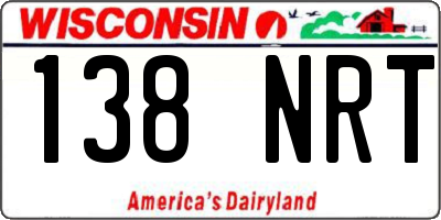 WI license plate 138NRT