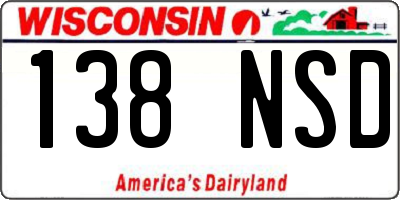 WI license plate 138NSD