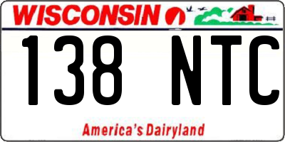 WI license plate 138NTC