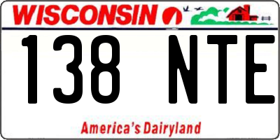 WI license plate 138NTE