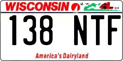 WI license plate 138NTF