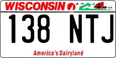 WI license plate 138NTJ