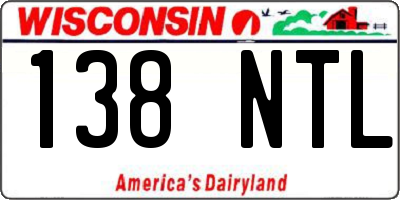 WI license plate 138NTL