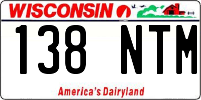 WI license plate 138NTM