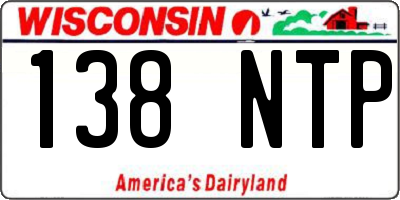 WI license plate 138NTP