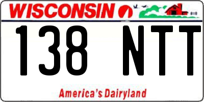 WI license plate 138NTT