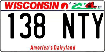 WI license plate 138NTY