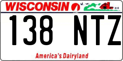 WI license plate 138NTZ