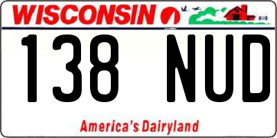 WI license plate 138NUD
