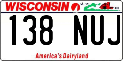 WI license plate 138NUJ