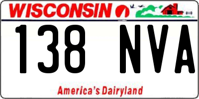 WI license plate 138NVA