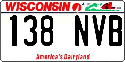WI license plate 138NVB