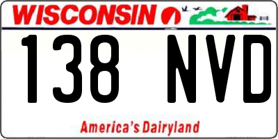 WI license plate 138NVD