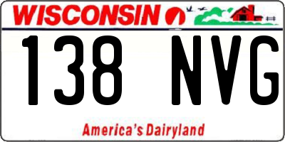 WI license plate 138NVG