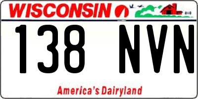 WI license plate 138NVN