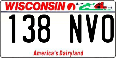 WI license plate 138NVO