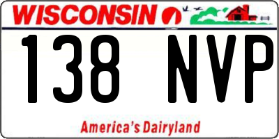 WI license plate 138NVP