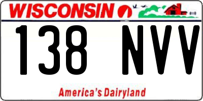 WI license plate 138NVV