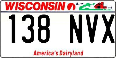 WI license plate 138NVX