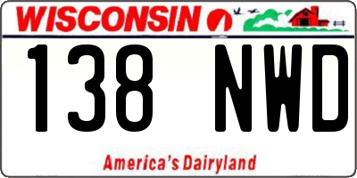 WI license plate 138NWD