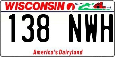 WI license plate 138NWH