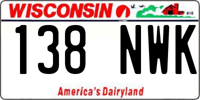 WI license plate 138NWK