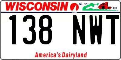 WI license plate 138NWT