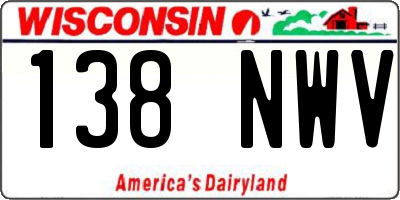 WI license plate 138NWV