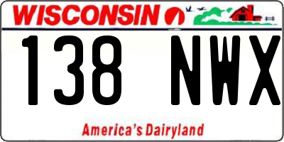 WI license plate 138NWX