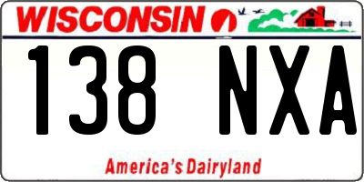WI license plate 138NXA