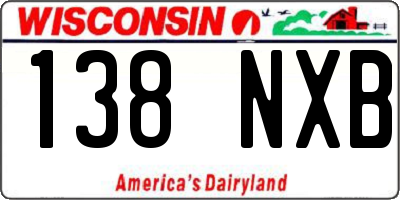 WI license plate 138NXB