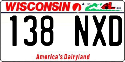 WI license plate 138NXD