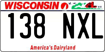 WI license plate 138NXL
