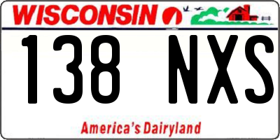 WI license plate 138NXS