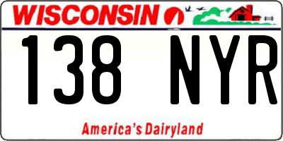 WI license plate 138NYR