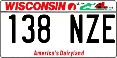 WI license plate 138NZE