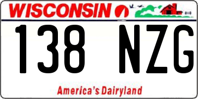 WI license plate 138NZG